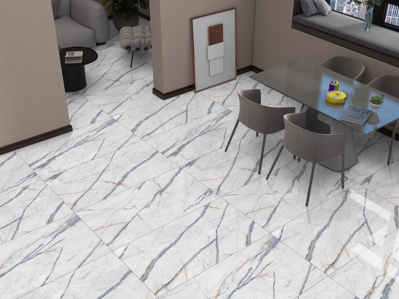 glossy porcelain tile