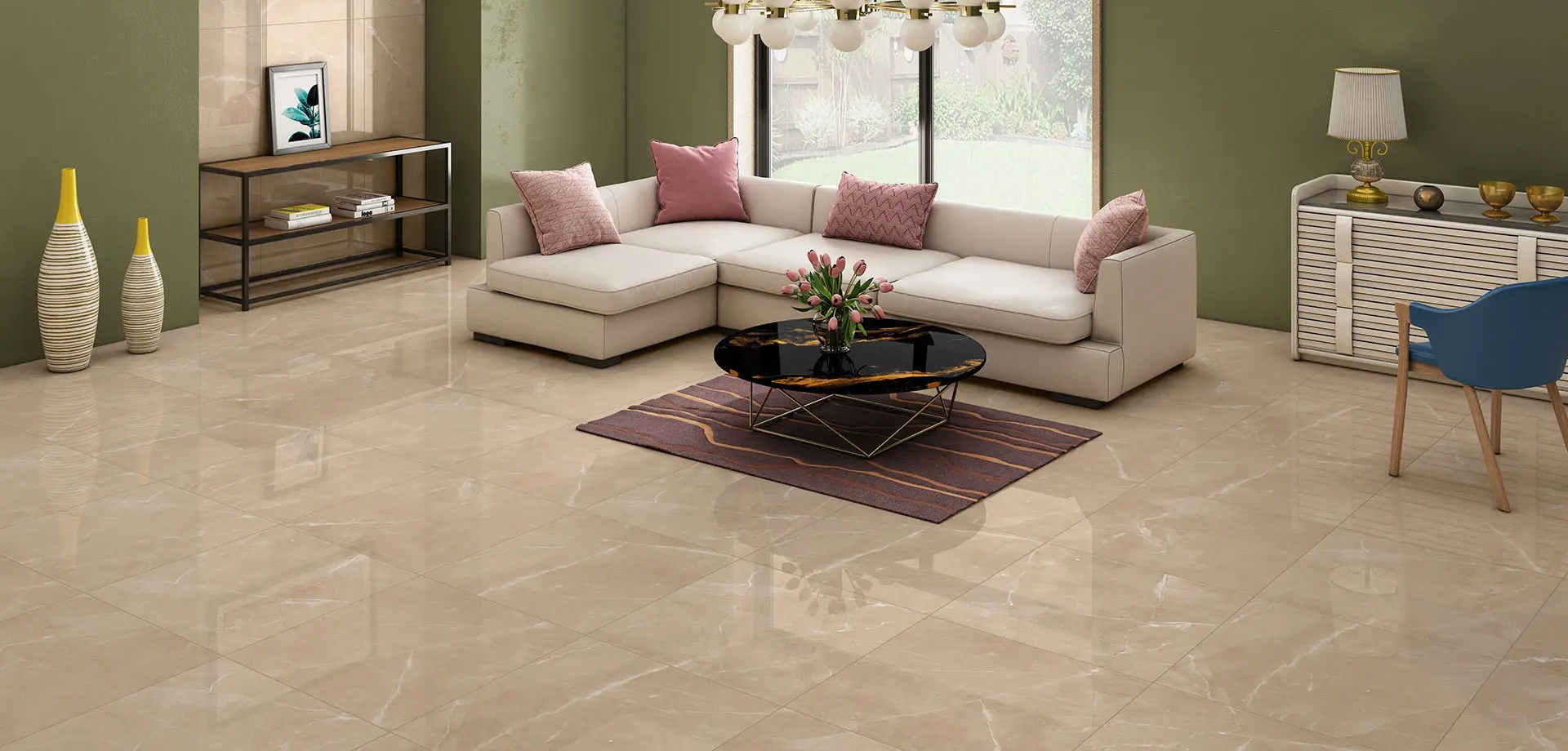 polished porcelain tile